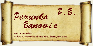 Perunko Banović vizit kartica